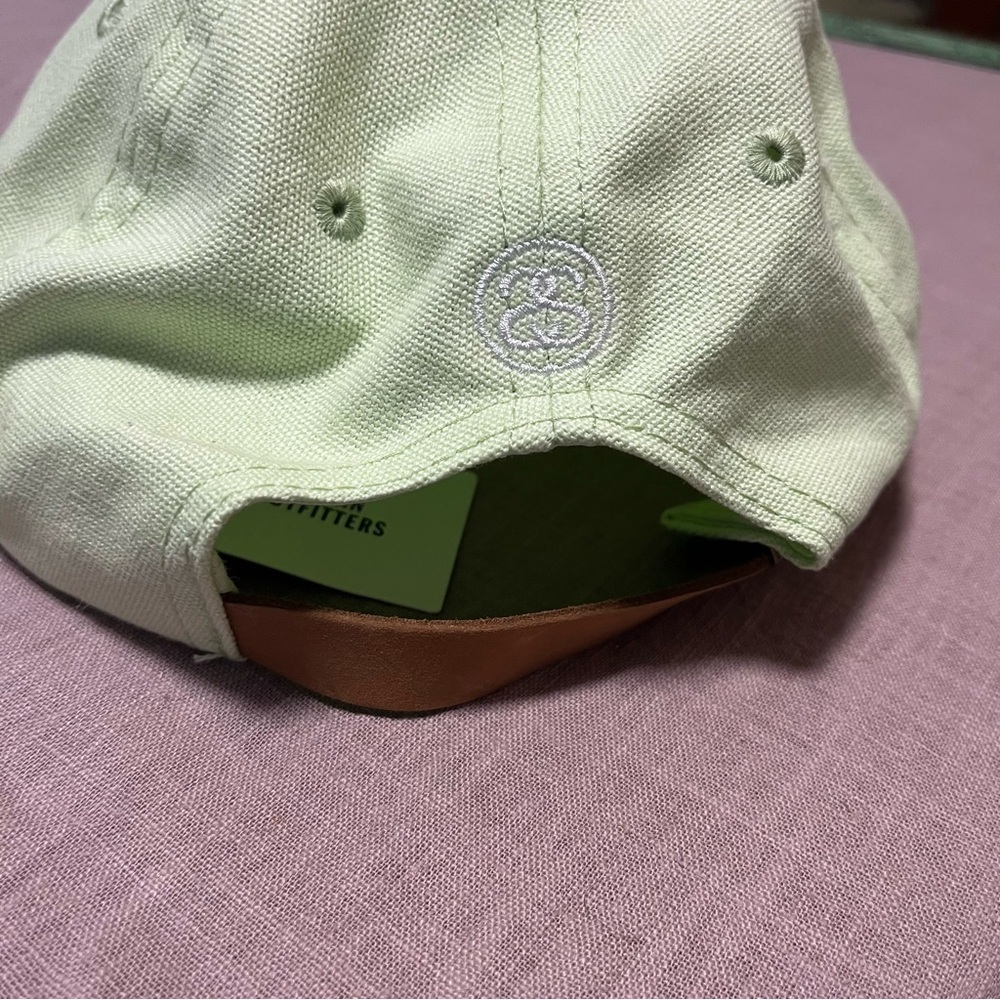 NWT Lime Green Stussy Hat Urban Outfitters Adjustable suede strap - Picture 4 of 8